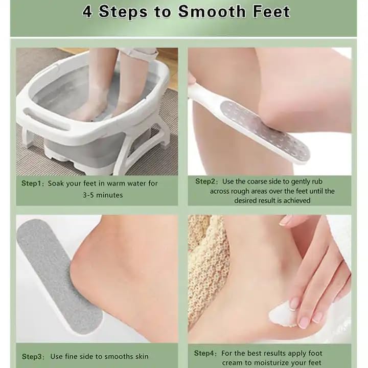 Foot File Dead Skin Remover | Hygenic Stainless Steel | Pedicure Professional Double Sided Rasp Callus Dead Heel Skin Remover for Wet and Dry Feet