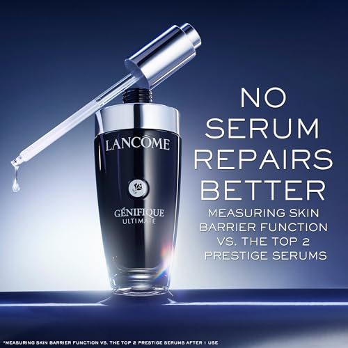 Lanc?me G?nifique Ultimate Dual Recovery Face Serum- Anti-Aging Serum Visibly Improves Fine Lines, Rough Texture, Plumpness and Even Skintone - with Beta Glucan and, Hyaluronic Acid