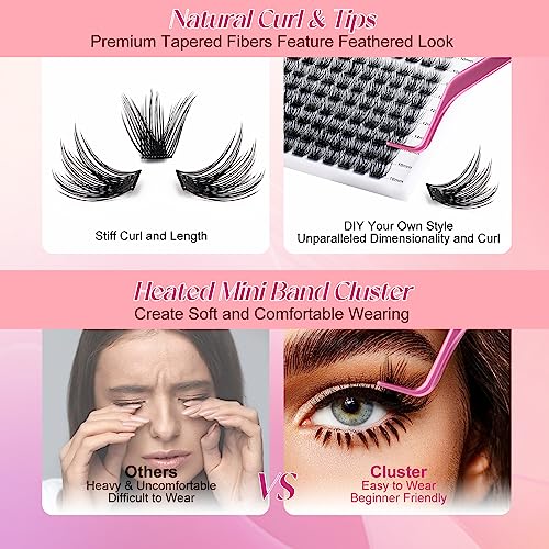 FADLASH Lash Clusters DIY Eyelash Extensions 144 Pack