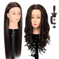 MQHIHI 22" Mannequin Head with 80% Real Hair for Styling