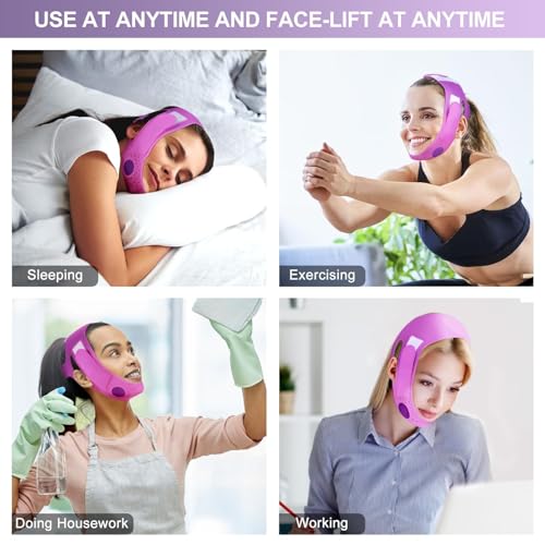 V-Line Jaw Exerciser Mask - Double Chin Tightener Strap
