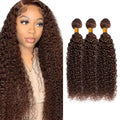 #4 Kinky Curly Human Hair Bundles - Dark Brown