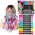 Dustless Hair Chalk for Kids - 10 Washable Colors, Safe & Fun