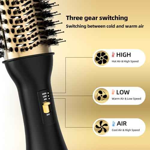 4-in-1 Hot Air Brush with Oval Barrel - Salon-Grade Styling Tool for All Hair Types