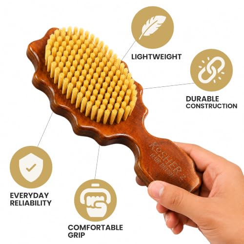 Kosher 100% Natural Plant Wave Brush for Curly & Coarse Hair