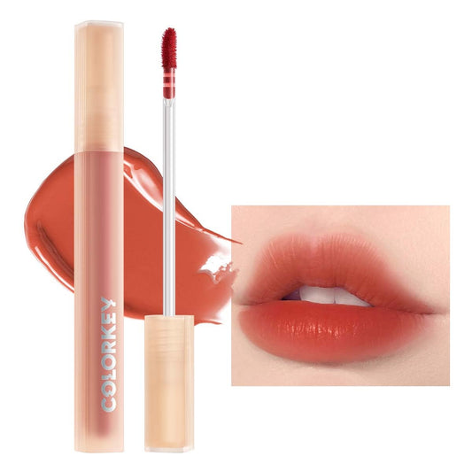 COLORKEY Soft Matte Water Lip Tint, Matte Finishs, Long-Lasting, Moist Fit Without Stickiness, Moisturized, Waterproof, Liquid Lipstick, Nude lip color (O302 Balsam Jasmine)