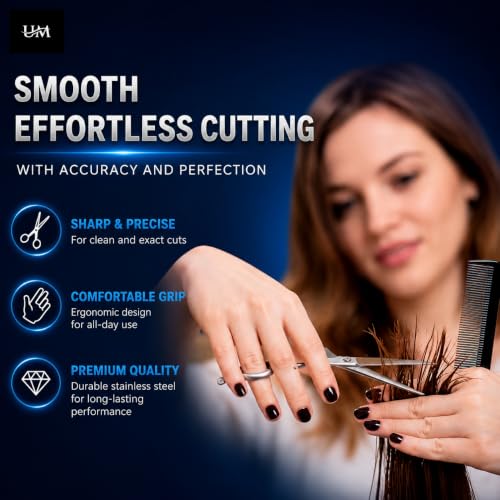 UM Supplies 7.5" Professional Barber Scissors for Hair Cutting