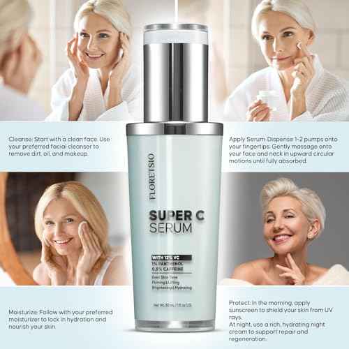 Super Vitamin C Serum for Mature Skin - All-In-One Formula Rapidly Hydrates, Anti Aging, Softens, Lifts and Firms Facial Skin, Targets Sun Spots, Dark Spots & Age Spots, Fine Lines, Wrinkles - 30mL
