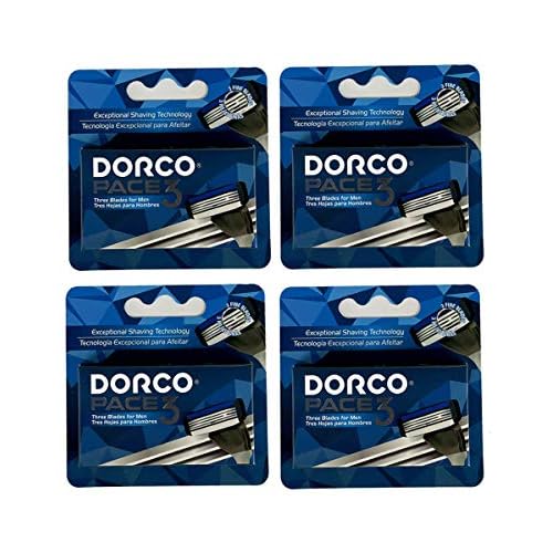 Dorco Pace 3 - Three Razor Blade Shaving System- Value Pack - 16 Cartridges (No Handle)
