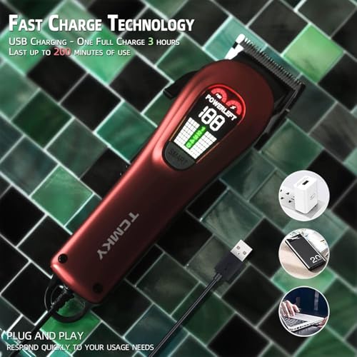 TCMKY Cordless & Corded Hair Clippers for Men