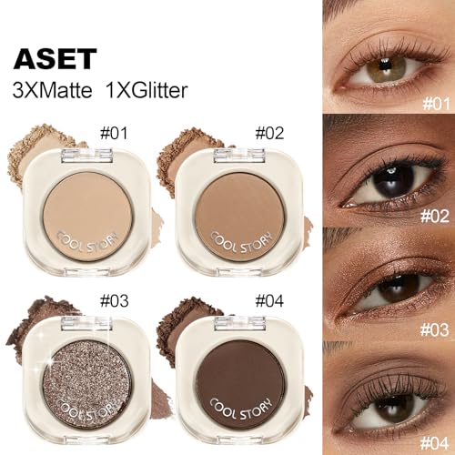 BestLand Single Pressed Eyeshadow – Matte & Shimmer, Long-Lasting