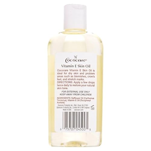 Cococare Vitamin E Skin Oil - Maximum Moisture for Dry Skin - Scar and Wrinkle Reduction Skin Oil - 4 Oz