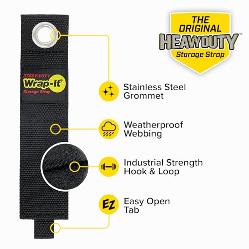 Black Heavy-Duty Wrap-It Storage Straps Assorted 6-Pack - Cord & Tool Organizer