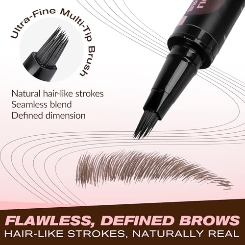 LASHVIEW Eyebrow Pen Waterproof 3D Microblading Brow Pencil 2 Pack