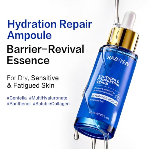Soothing Collagen Serum for Face, Repair And Moisturize Skin, Anti Aging Face Serum for Women With Panthenol, Gentiana Scabra Root Extract, 1.01 FL OZ