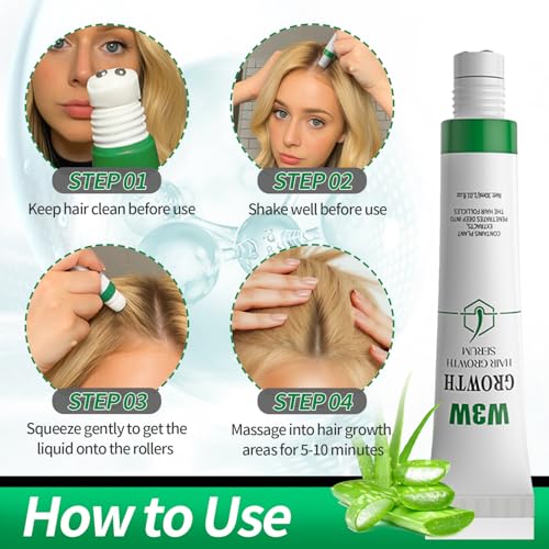 Hair Growth Serum Roll-On with Rosemary | 30ml for Thinning Hair