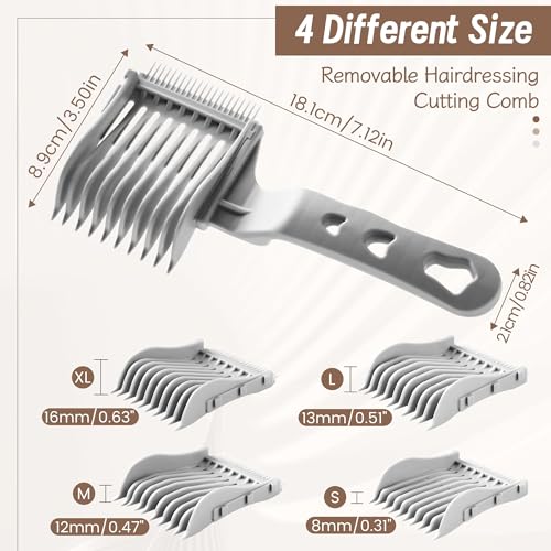 4-in-1 Barber Fade Comb Set with Detachable Heads | S M L XL