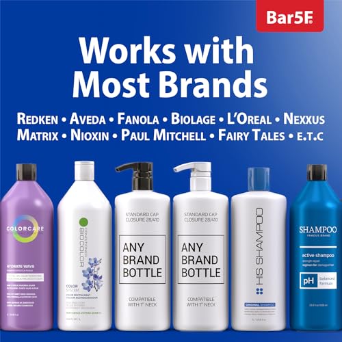 Bar5F Salon Bottle Pumps for Shampoo & Conditioner, 2 Pack