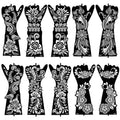 Henna Tattoo Stencil Kit - 10 Reusable Sheets for Hand & Body