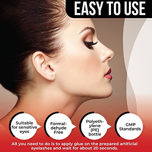 NOON'S UP Black Lash Glue - Waterproof, 24-Hour Strong Hold