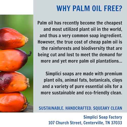 Simplici Cinnamon Orange Natural Soap (smooth + pure essential oils) 6 Bar Value Bag. Palm Free.