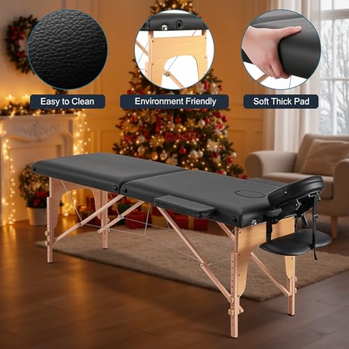 CHRUN Portable Massage Table 24" Wide, Height Adjustable Spa Bed
