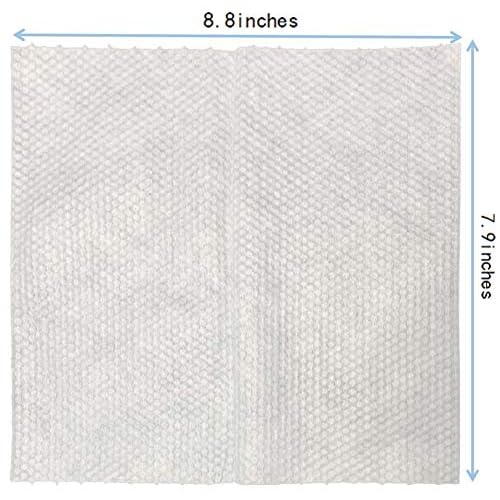 100% Natural Fiber Cloths - Wet or Dry Disposable Clean Face Towel - Makeup Remover - Clean Facial Soft Pads for Sensitive Skin - Water Wipes - Large Volume Cosmetic Pads - 80Pcs/Roll