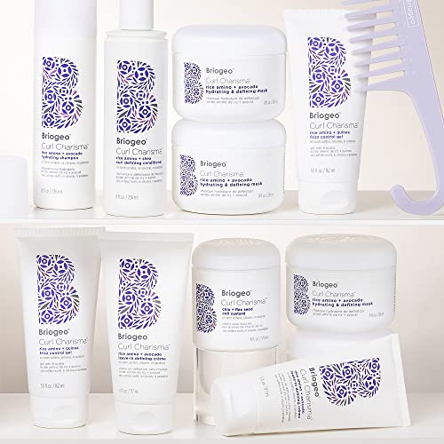Briogeo Curl Charisma Rice Amino + Avocado Leave-In Defining Cr?me, Anti Frizz Hair Styling Moisturizer, Leave In Cream for Wavy, Curly, Coily Hair, Boosts Hydration, Vegan, Cruelty-Free