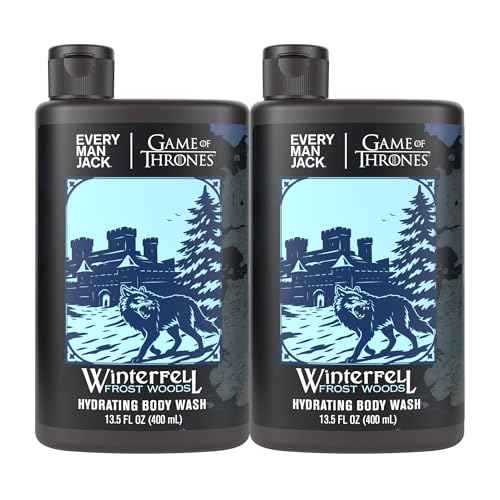 Every Man Jack Game of Thrones Collectors Body Wash - Winterfell - Frost Woods Scent - 13.5 oz (Pack of 2)