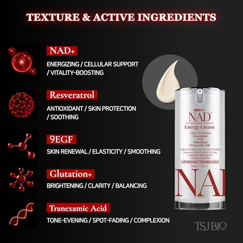 NAD+ Energy Revitalizing Cream – Premium Daily Moisturizer with 50,000 PPM NAD+