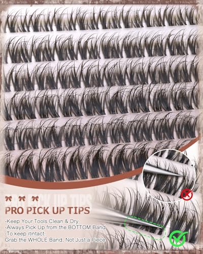 Wispy Lash Clusters Kit - 10-16mm D Curl Eyelash Extensions