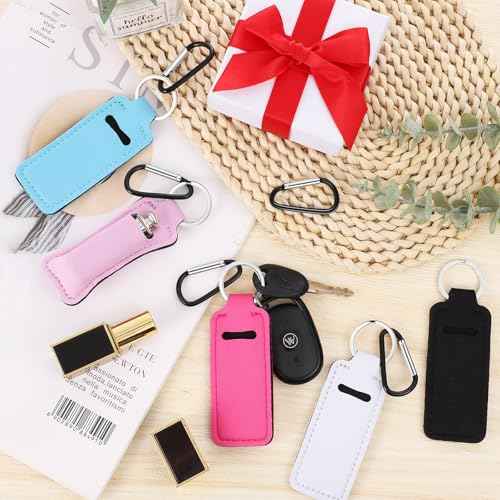 Pengxiaomei Chapsticks Holder Keychain for Lipstick Marble Lip Balm Holder for Lipstick, Stocking Stuffers for Women
