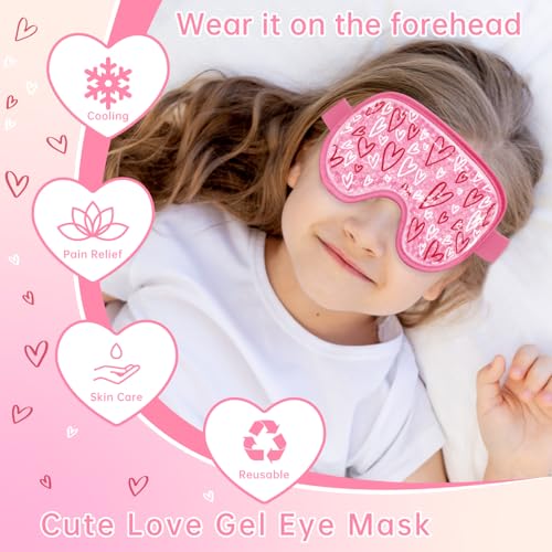 Cooling Eye Mask Reusable Gel Ice Pack for Puffy Eyes & Migraines