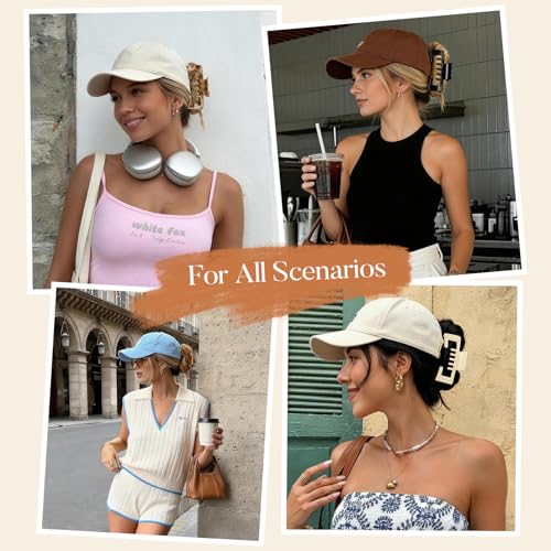 6-Pack Hat Claw Clips for Women, 4.1" Large Clips