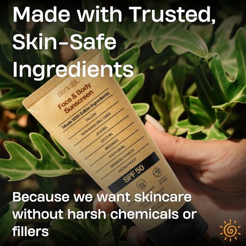 Sky and Sol Mineral Sunscreen SPF 50 with Grass-Fed Tallow