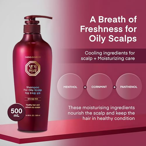 Daeng Gi Meo Ri- Oily Scalp Care Shampoo & Conditioner Set, Refreshing and Strengthening the Oily Scalp, Reducing Dandruff, Nourishing and Promoting Hair Growth,16.9 fl oz (500ml) Each