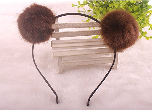 Elaine Room Headband Bear Ears Hairband Halloween Christmas Party Birthday Headwear Cosplay Costume for Girls Adults (C set)