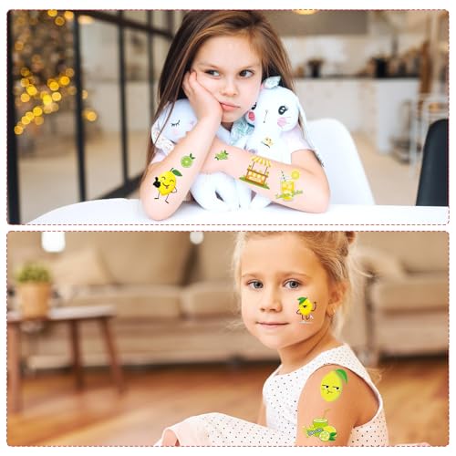 Lemon Temporary Tattoos - 200+ Stickers for Kids Party