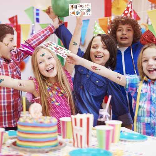 Tattoos for Kids, 350+ Mixed Styles (37 Sheets) Temporary Tattoos Stickers Set Gift for Girls and Boys, Space Dinosaur Animals Butterfly Tattoos for Kids Birthday Party Supplies