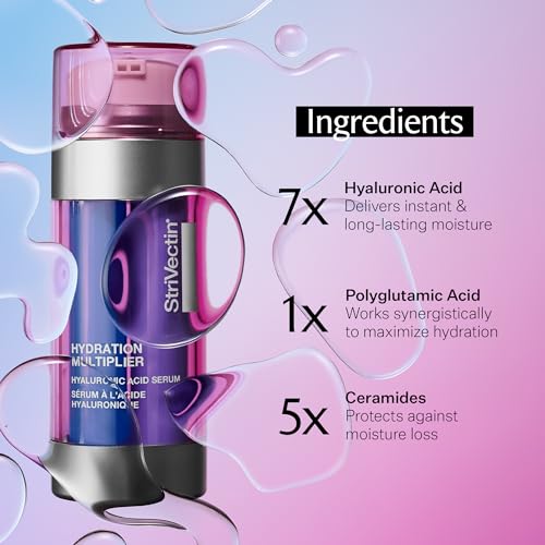 StriVectin Multi Action Hydration Multiplier Serum with Hyaluronic Acid, Ceramides and Peptides for Dehydrated, Dry Skin