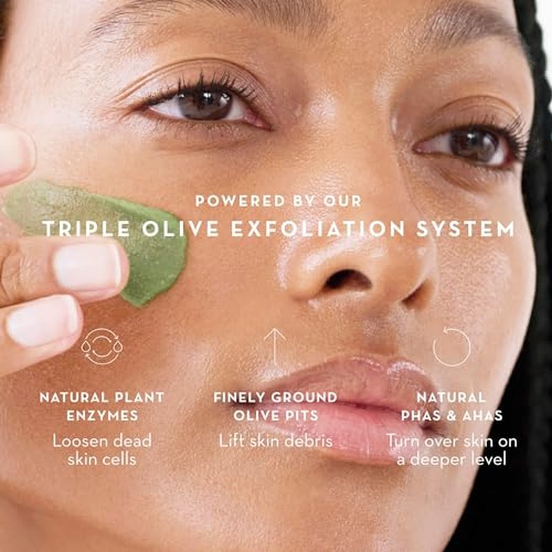 Furtuna Skin Triple Action Exfoliator - Olive Facial Scrub for All Skin Types