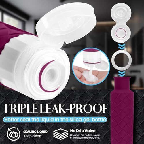 Silevoler TSA Approved Travel Bottles - Silicone Leak-Proof Containers