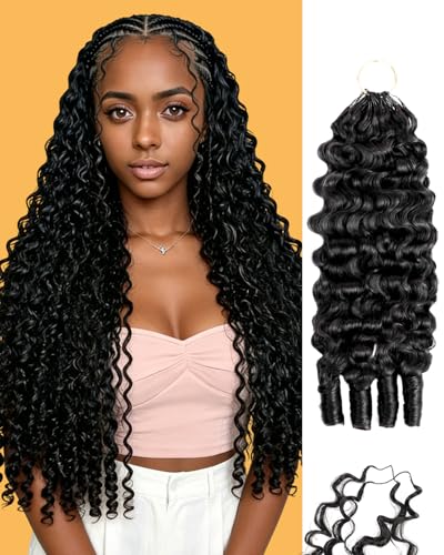 ISHOW 20 Inch Burmese Curly Crochet Hair - 55g Pre-Looped Bundles for Black Women