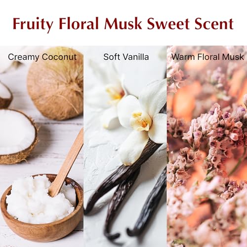 K Body Scrub Cream with Glycolic Acid ? Moisturizing Vanilla floral Scent Exfoliating Scrub for Shaving Prep & Bumpy Skin ? Vegan, Microplastic-Free, 9.5 oz