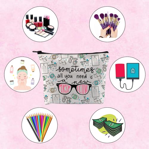 TSOTMO Optometry Gift Sometimes All You Need Is A New Perspective Makeup Bag Student Glasses Optometry Doctor (Perspective bag)