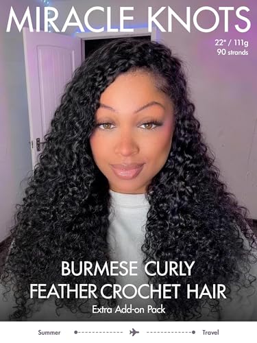 LUVME Burmese Curly Crochet Hair 18" - 100% Human Hair