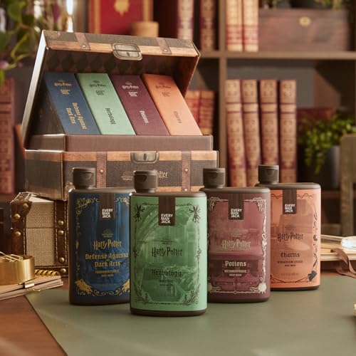 Every Man Jack Harry Potter Body Wash Gift Set for Men, 4-Pack