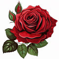 6 Pcs Temporary Tattoos Red Rose Leaves Fake Tattoos for Adult Real Tattoo