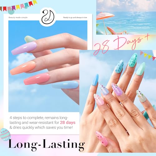AZUREBEAUTY Dip Powder Nail Starter Kit with Electric Nail Drill, 24 Colors