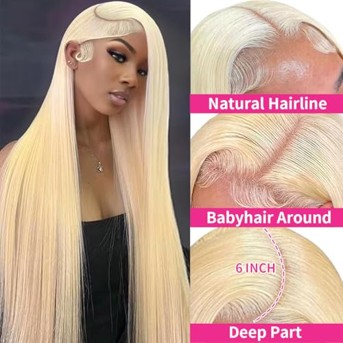 20 Inch 613 Blonde Lace Front Wig Human Hair 200% Density